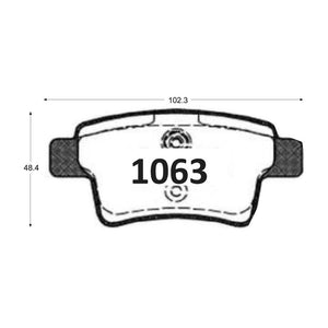 Pastillas de Freno Traseras GTX CLASSIC P1063 Citroen C-4 07 - imagen 3