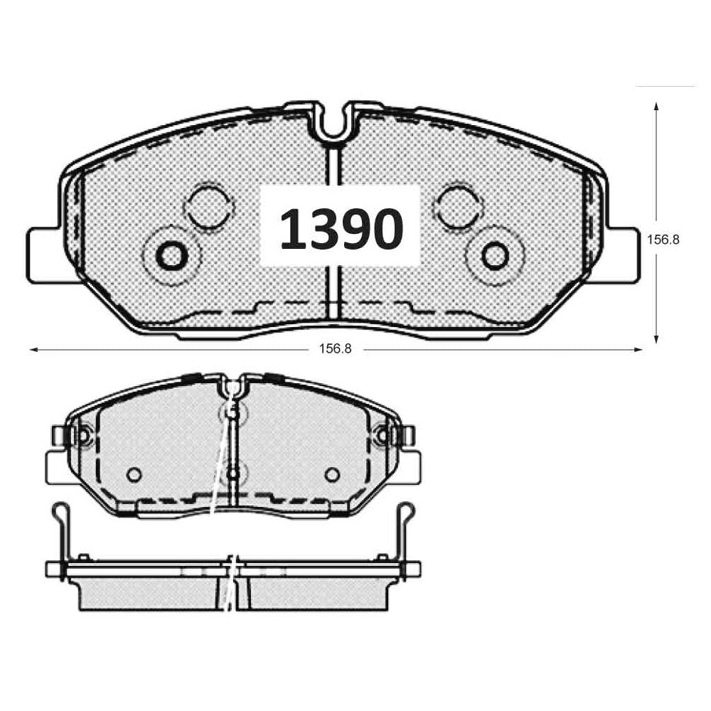 Pastillas de Freno Delanteras GTX CLASSIC P1390 Hyundai H350 Solati (2020–2022) - imagen 3