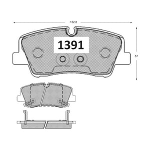 Pastillas de Freno Traseras GTX CLASSIC P1391 Hyundai Hd 35 (2018–2022) - imagen 3