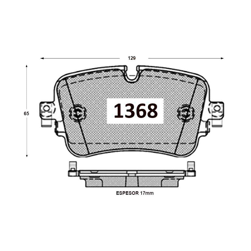 Pastillas de Freno Traseras GTX CLASSIC P1368 Audi Q7 55 (2020–2022) - imagen 3