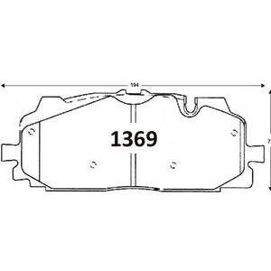 Pastillas de Freno Delanteras GTX CLASSIC P1369 Audi Q8 55 (2020–2022) - imagen 2