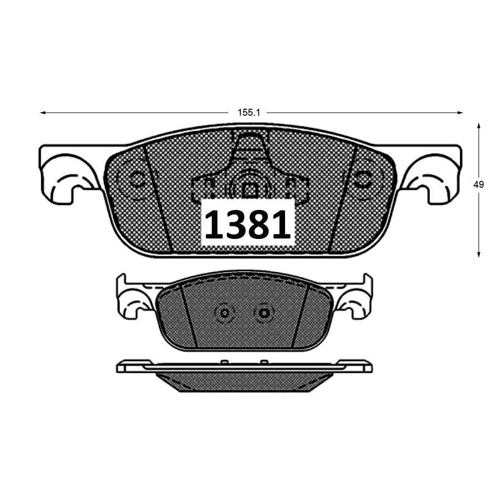 Pastillas de Freno Delanteras GTX CLASSIC P1381 Citroen C5 Aircross (2022) - imagen 3
