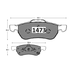 Pastillas de Freno Delanteras GTX CLASSIC P1473 Mg Zs 1.5 (2018–2022) - imagen 3