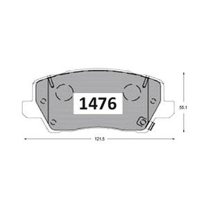 Pastillas de Freno Delanteras GTX CLASSIC P1476 Kia Morning Ex (2018–2022) - imagen 3