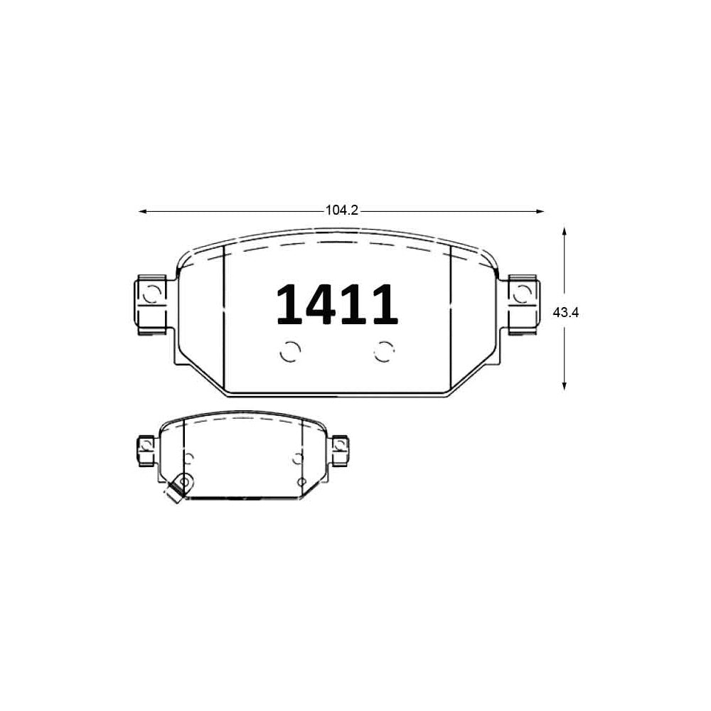 Pastillas de Freno Traseras GTX CLASSIC P1411 Mazda New 3 (2017–2022) - imagen 3