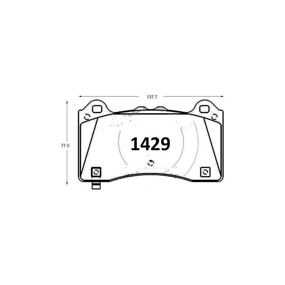 Pastillas de Freno Delanteras GTX CLASSIC P1429 Ford Focus 2.0 (2017–2019) - imagen 2