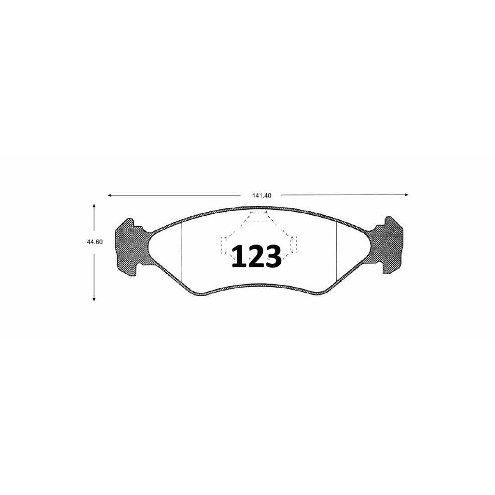 Pastillas de Freno ITAL BRAKES PM P0123 Ford Fiesta Clx (1995–1997) - imagen 3