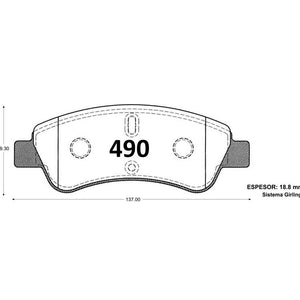 Pastillas de Freno GTX CLASSIC P0490 Citroen C Elysee (2013–2022) - imagen 3