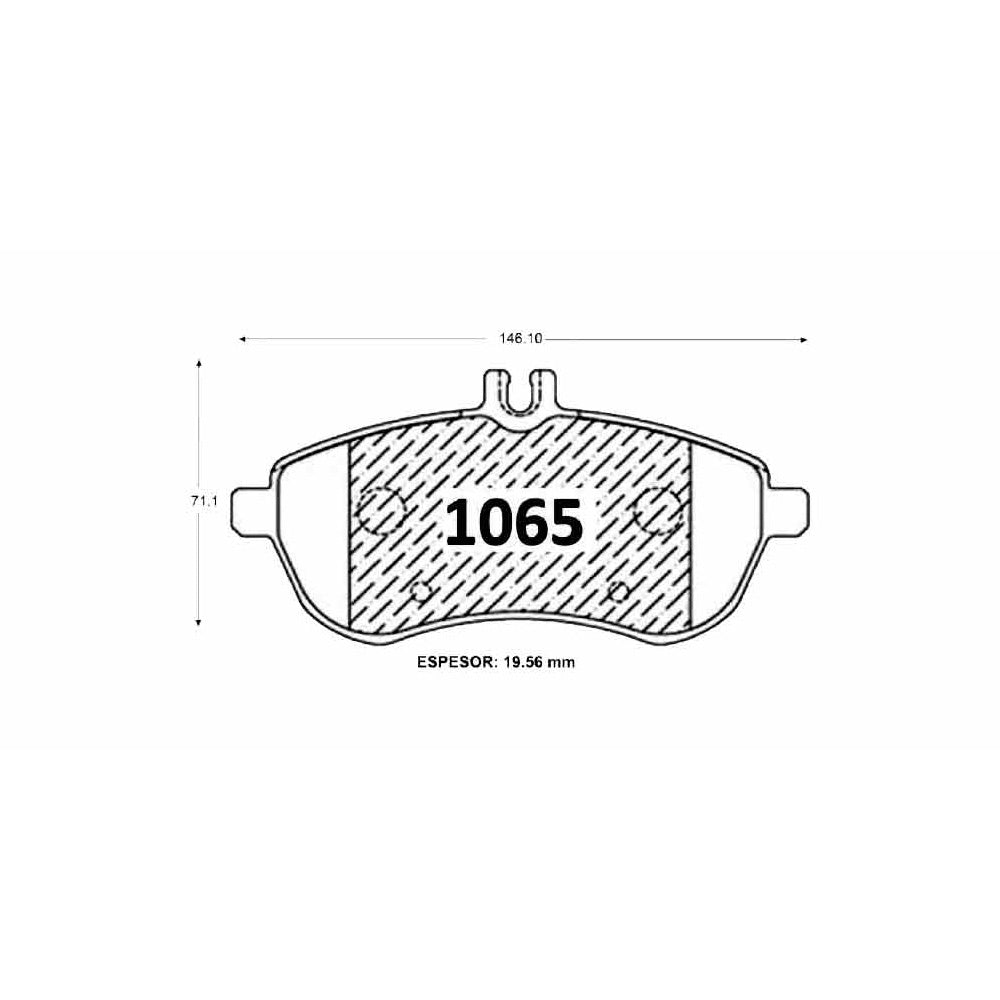 Pastillas de Freno Delanteras GTX CLASSIC P1065 Mercedes Benz C180 (2010–2013) - imagen 3