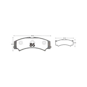 Pastillas de Freno Delanteras GTX CLASSIC P0086 Daihatsu Giro 88 - imagen 2
