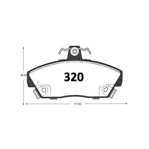 Pastillas de Freno Delanteras GTX CLASSIC P0320 Rover 214-216 91- - imagen 2