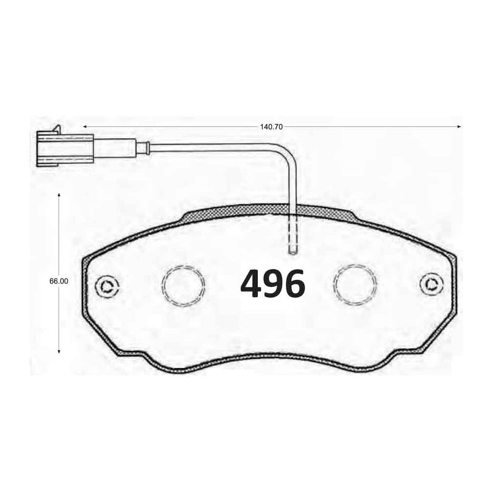 Pastillas de Freno GTX CLASSIC P0496 Peugeot Boxer Tole (2003–2008) - imagen 3