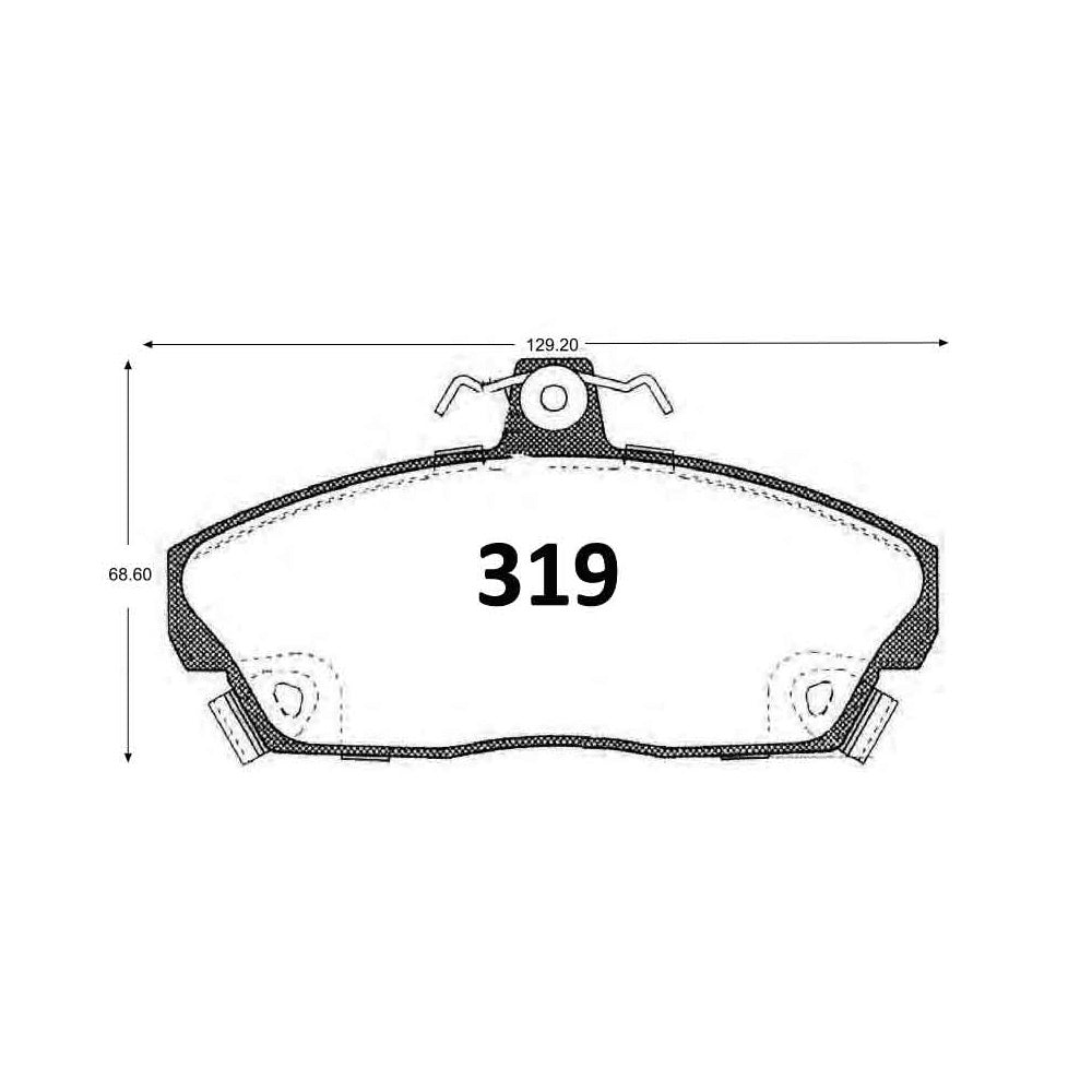 Pastillas de Freno Delanteras GTX CLASSIC P0319 Rover 214-220 91- - imagen 2