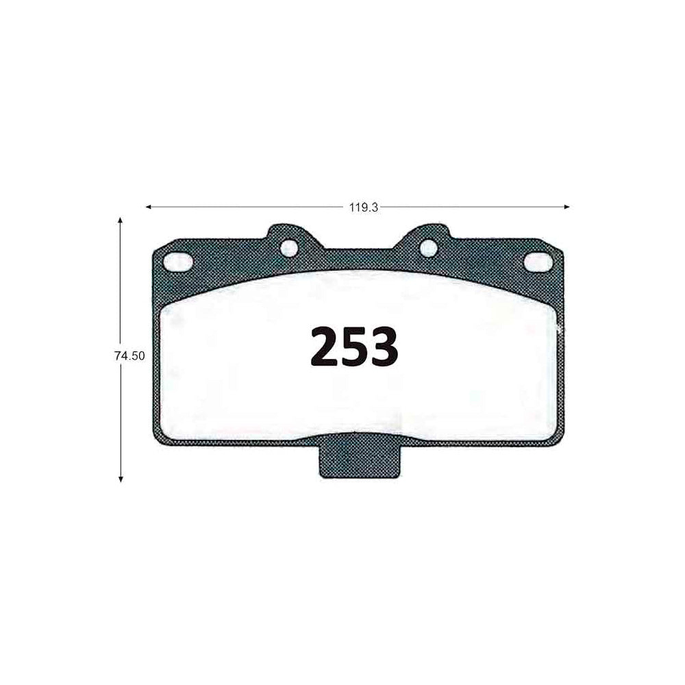 Pastillas de Freno GTX CLASSIC P0253 Mitsubishi 3000 90-97 - imagen 2