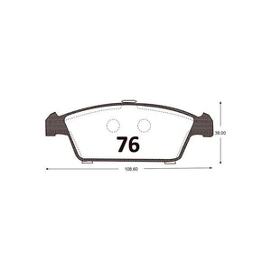 Pastillas de Freno GTX CLASSIC P0076 Daewoo Tico Sl (1996–2003) - imagen 3