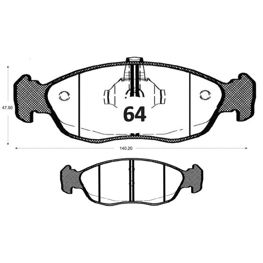 Pastillas de Freno GTX CLASSIC P0064 Peugeot 306 Xn (1994–1999) - imagen 3