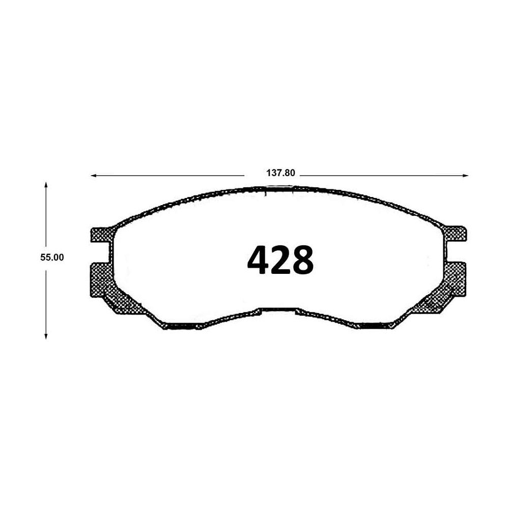 Pastillas de Freno GTX CLASSIC P0428 Mitsubishi L 200 (1998–2006) - imagen 3