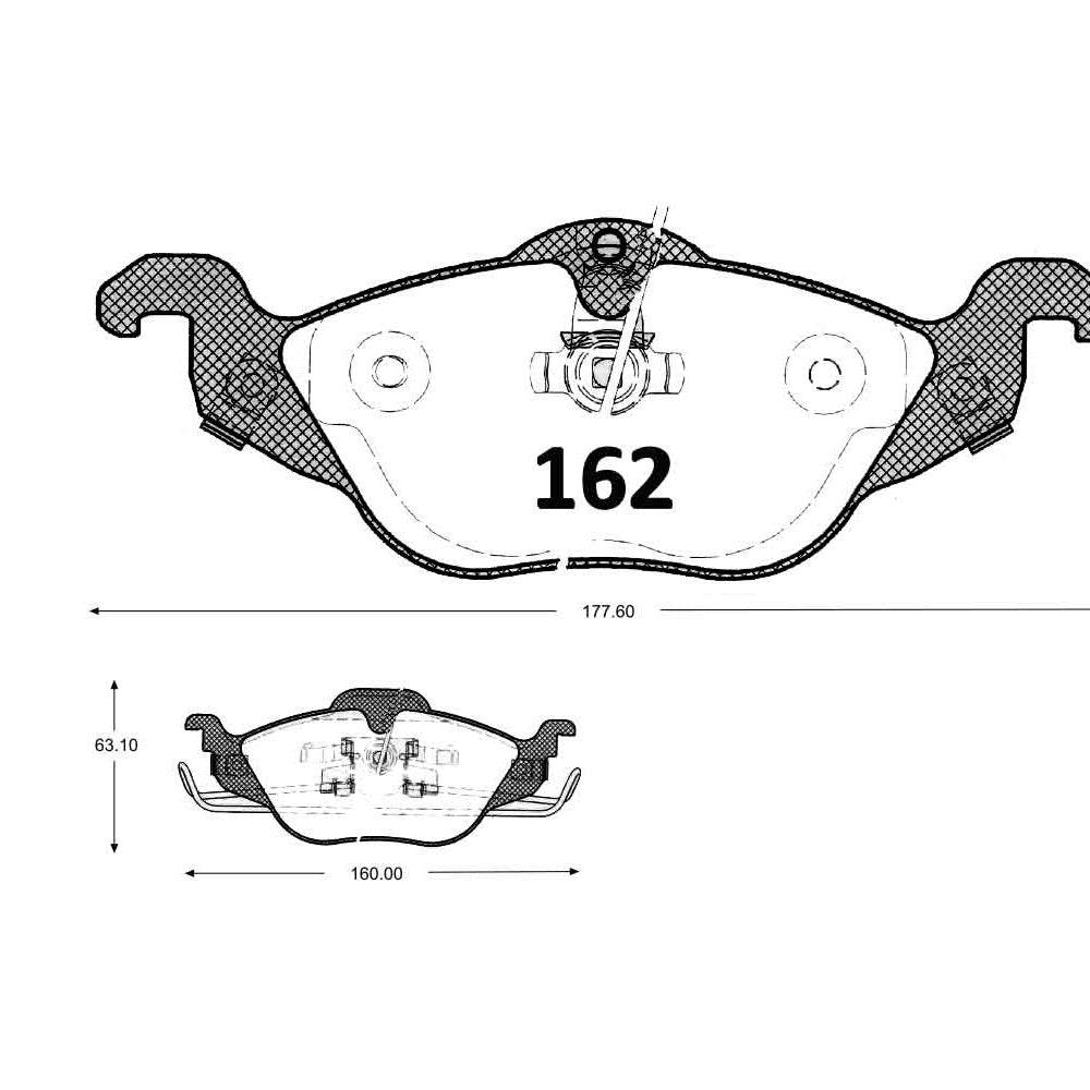 Pastillas de Freno GTX CLASSIC P0162 Opel Astra Alem 99 - imagen 3