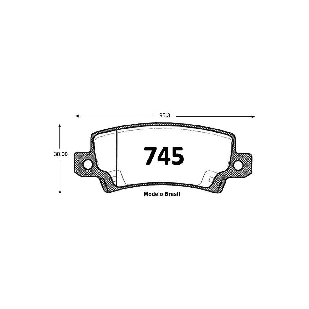 Pastillas de Freno GTX CLASSIC P0745 Toyota New Corolla (2008–2017) - imagen 3