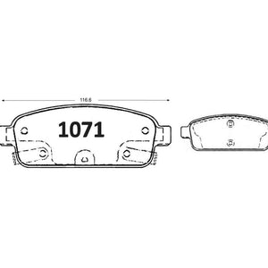 Pastillas de Freno Cerámicas Traseras GTX P1071 Chevrolet Cruze Ls (2010–2016) - imagen 2