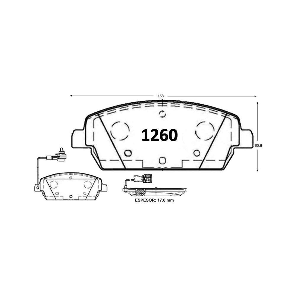 Pastillas de Freno Cerámicas Delanteras GTX P1260 Mahindra Xuv500 Fl (2020–2022) - imagen 2