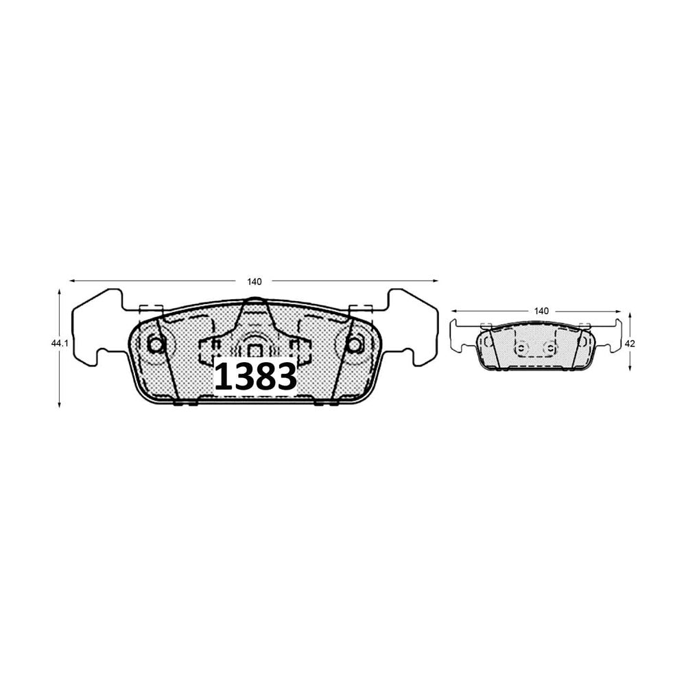 Pastillas de Freno Cerámicas Delanteras GTX P1383 Renault Symbol (2015–2022) - imagen 2
