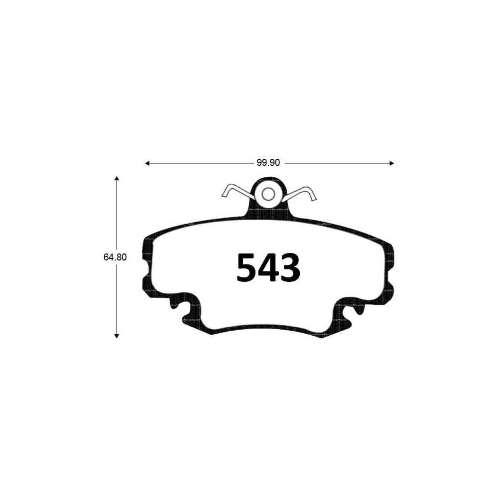 Pastillas de Freno Cerámicas GTX P0543 Renault Symbol (2010 y 2012–2019) - imagen 2