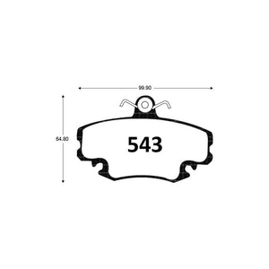 Pastillas de Freno Cerámicas GTX P0543 Renault Symbol (2010 y 2012–2019) - imagen 2