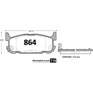 Pastillas de Freno GTX CLASSIC P0864 Mazda Miata T 03-05 - imagen 2