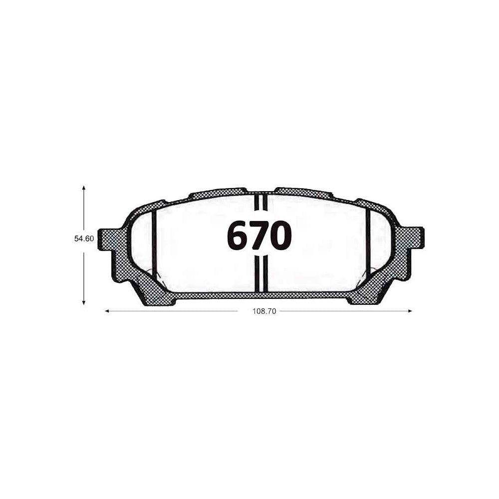 Pastillas de Freno GTX CLASSIC P0670 Subaru Impreza 1.6i (2004–2007) - imagen 3