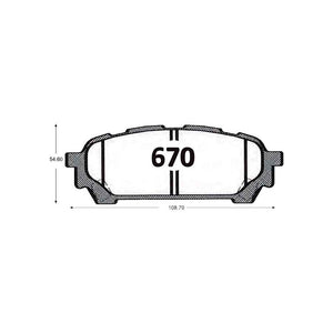 Pastillas de Freno GTX CLASSIC P0670 Subaru Impreza 1.6i (2004–2007) - imagen 3