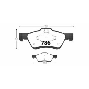 Pastillas de Freno Delanteras GTX CLASSIC P0786 Ford Escape Ii (2006–2010) - imagen 3
