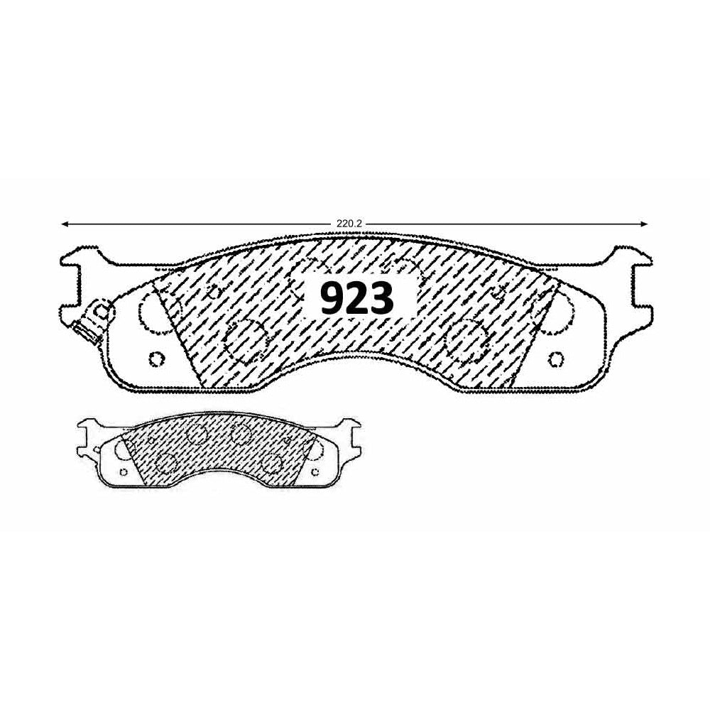 Pastillas de Freno Delanteras GTX CLASSIC P0923 Dodge Ram 04 - imagen 2