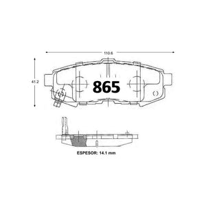 Pastillas de Freno GTX CLASSIC P0865 Mazda Mpv 2.3 (2004–2006) - imagen 3