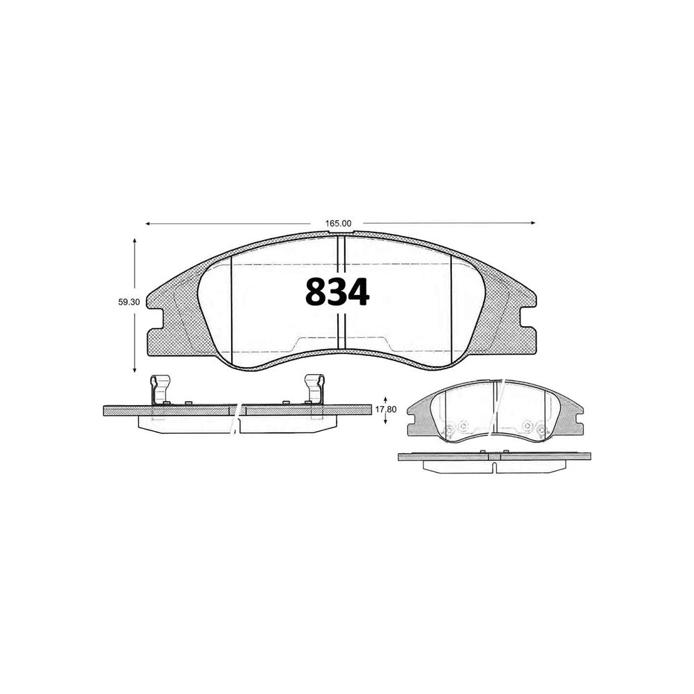 Pastillas de Freno GTX CLASSIC P0834 Kia Cerato Ex (2005–2019) - imagen 2
