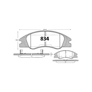 Pastillas de Freno GTX CLASSIC P0834 Kia Cerato Ex (2005–2019) - imagen 2