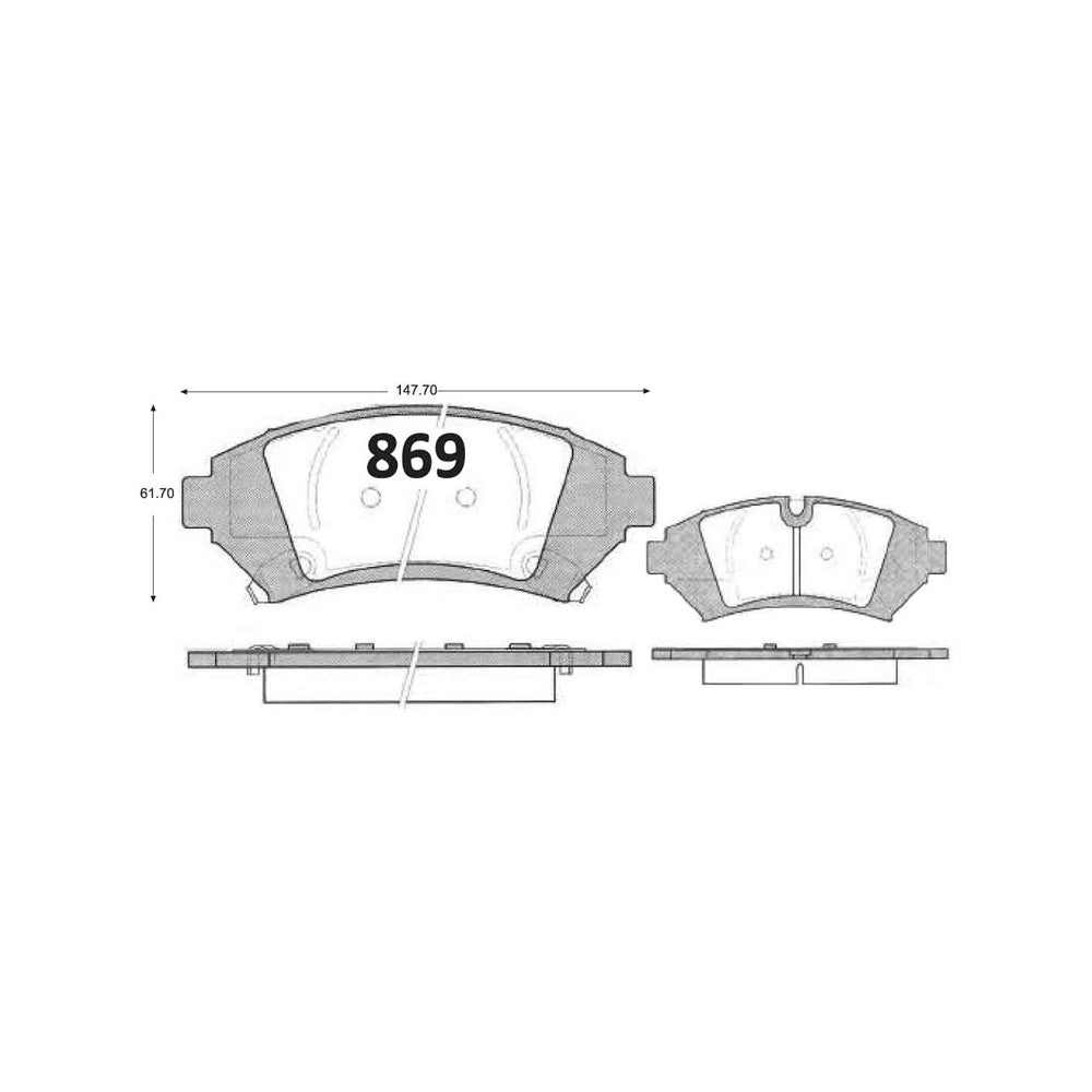 Pastillas de Freno GTX CLASSIC P0869 Chevrolet Uplander D 05 - imagen 3