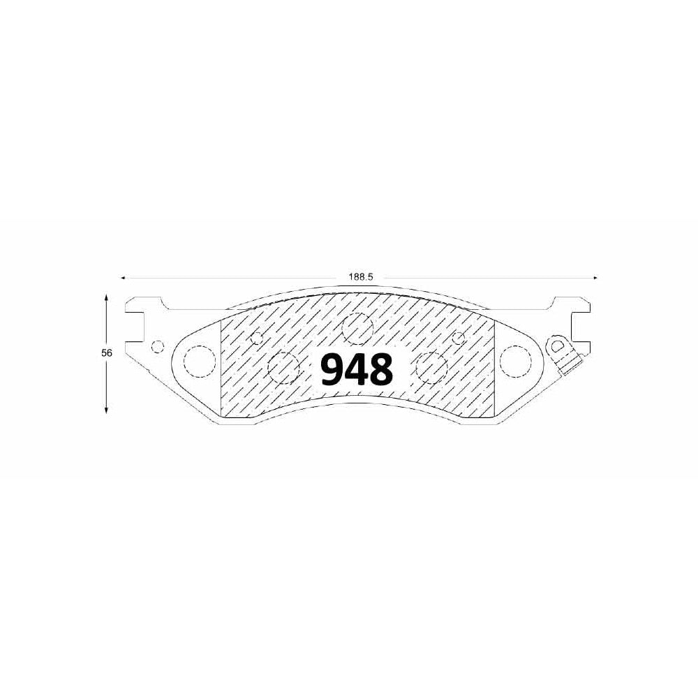 Pastillas de Freno Traseras GTX CLASSIC P0948 Dodge Ram 1500 03-06 - imagen 3