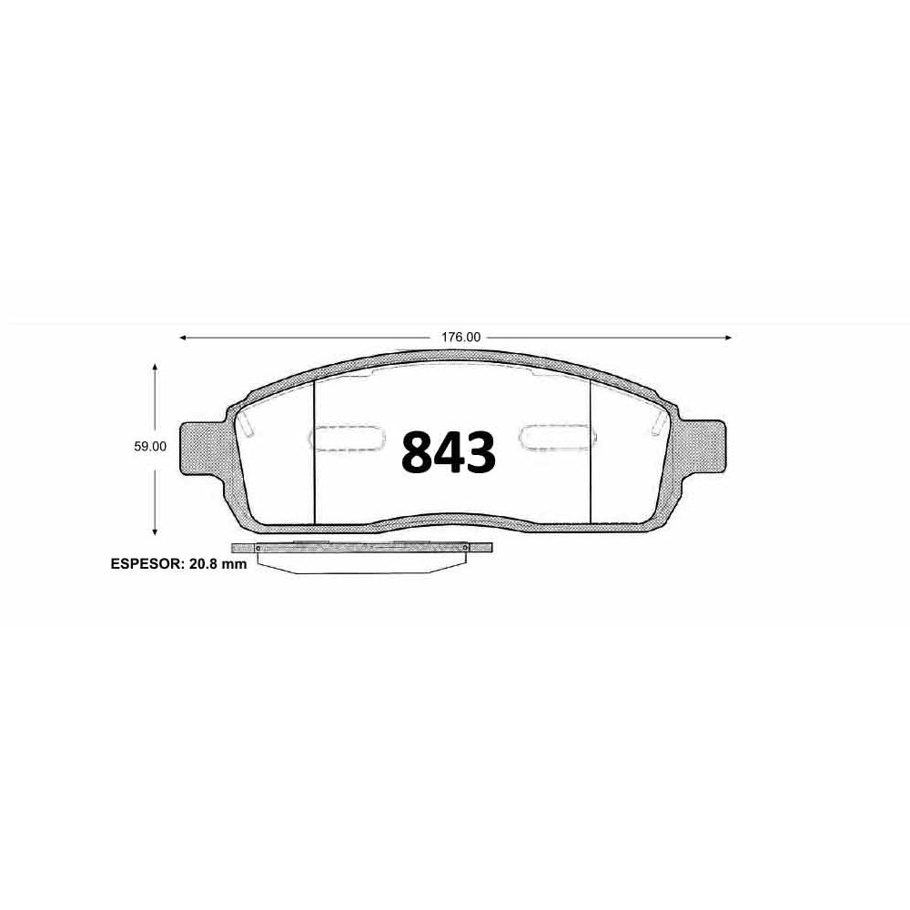 Pastillas de Freno GTX CLASSIC P0843 Ford F150 Lariat (2006–2010) - imagen 3