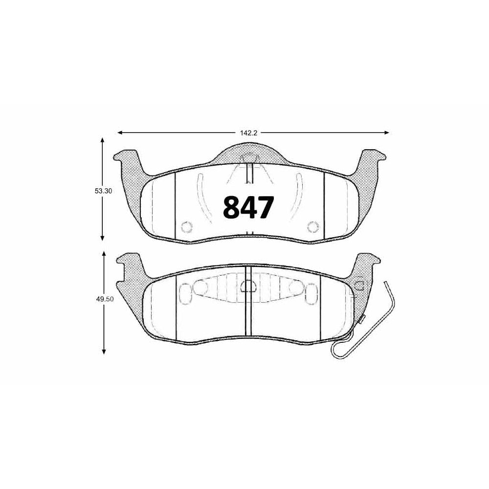 Pastillas de Freno GTX CLASSIC P0847 Jeep Cherokee T 05 - imagen 3