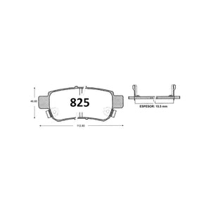 Pastillas de Freno ITAL BRAKES PM P0825 Honda Cr V (1996–2001) - imagen 3