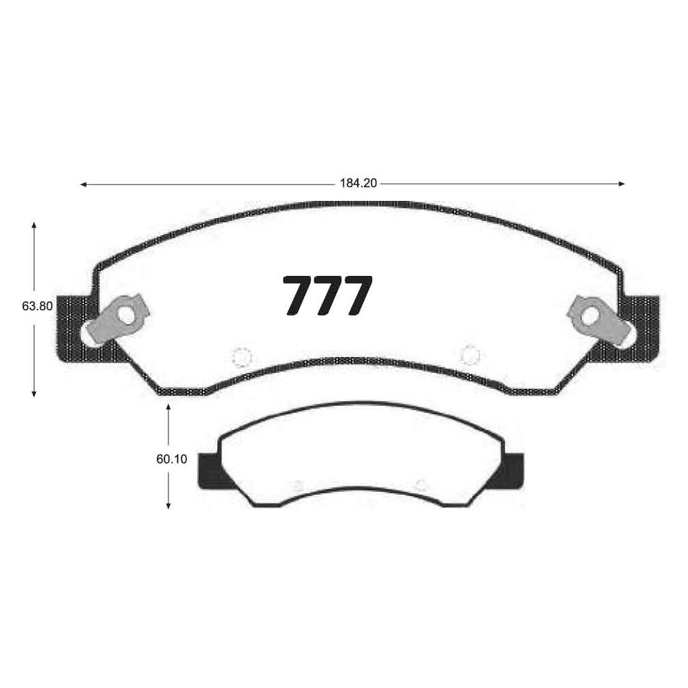 Pastillas de Freno GTX CLASSIC P0777 Chevrolet Silverado D 05 - imagen 3