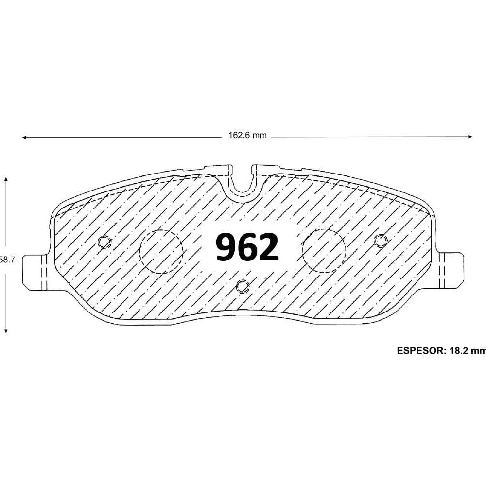 Pastillas de Freno Delanteras GTX CLASSIC P0962 Range Rover Hse 2006 Del - imagen 2