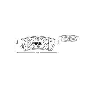 Pastillas de Freno Traseras GTX CLASSIC P0966 Nissan X-Terra 06 - imagen 3