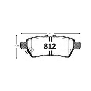 Pastillas de Freno GTX CLASSIC P0812 Nissan Pathfinder (2005) - imagen 2