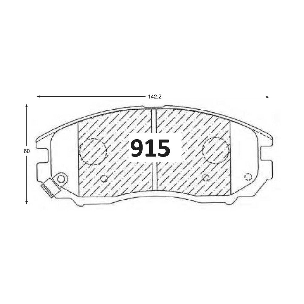 Pastillas de Freno Delanteras GTX CLASSIC P0915 Hyundai Tucson Gl (2007–2008) - imagen 3