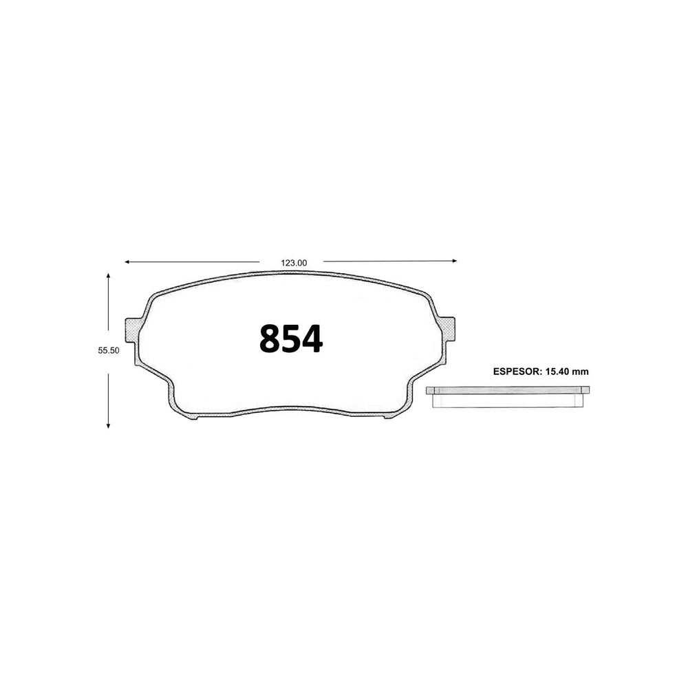 Pastillas de Freno GTX CLASSIC P0854 Suzuki Jeep Xl-7 D 05 - imagen 3