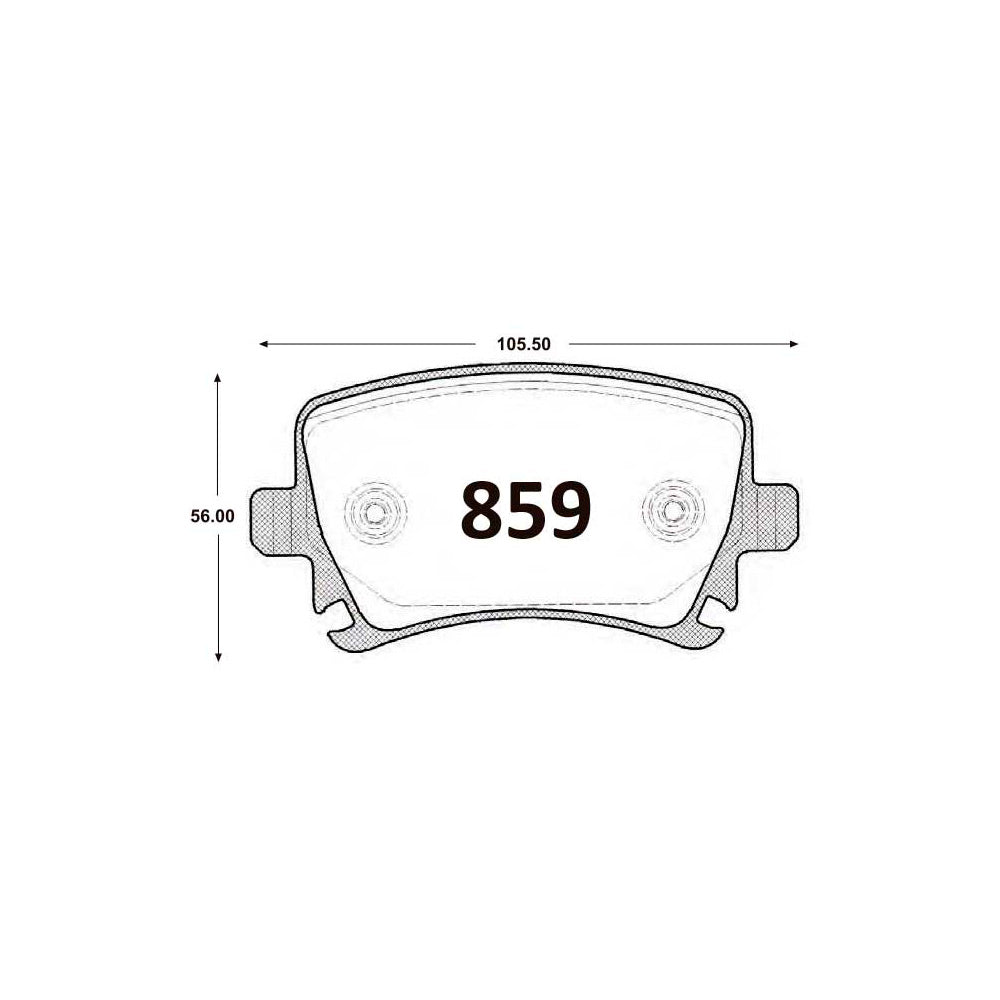 Pastillas de Freno GTX CLASSIC P0859 Volkswagen Tiguan Tsi (2009–2010) - imagen 3