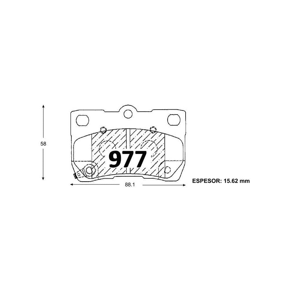 Pastillas de Freno Traseras GTX CLASSIC P0977 Nissan Lexus Gs300/430/450hgis250/Is350 2006-2008 Tras - imagen 3