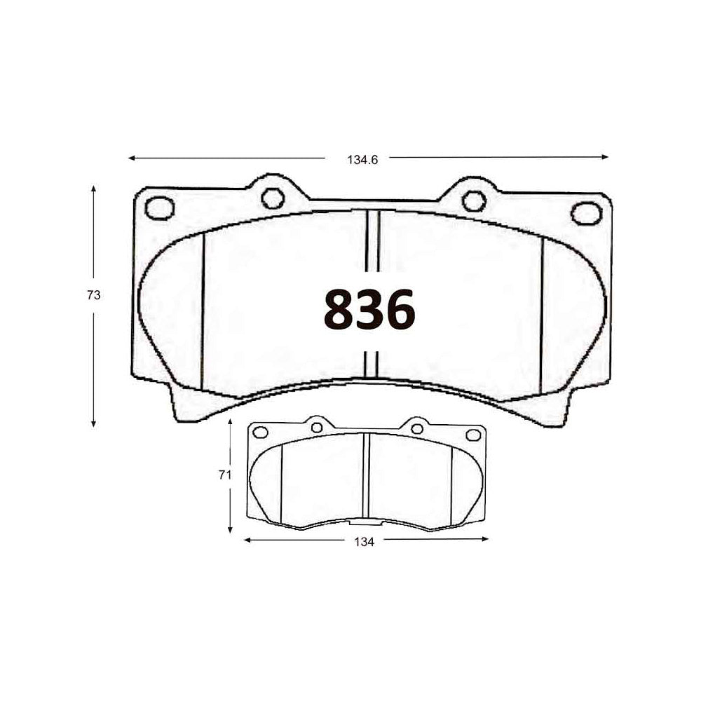 Pastillas de Freno GTX CLASSIC P0836 Hummer H3 D 06 - imagen 3